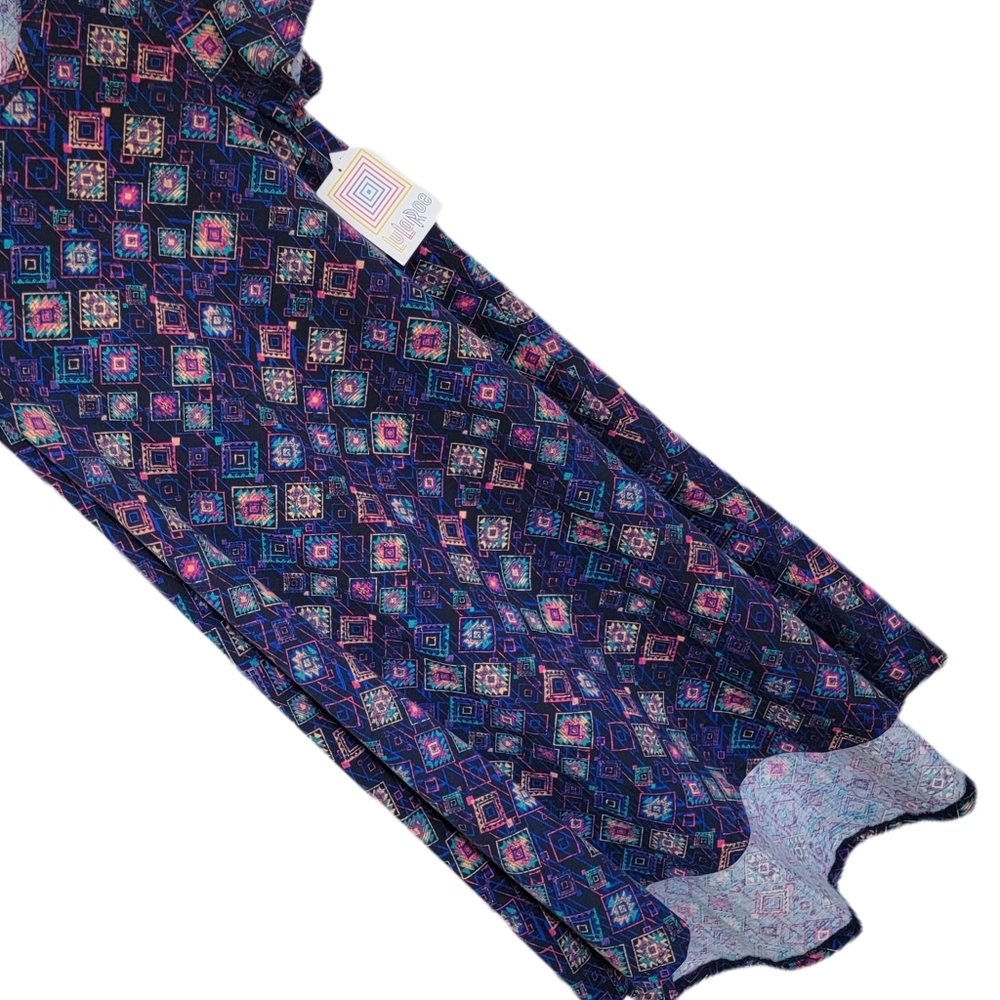 Lula Roe Carly Dress Size XXSmall. Geometric Print. New With Tags. - Picture 5 of 5